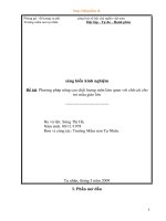 SKKN: Nâng cao chất lượng môn LQCC cho trẻ MG