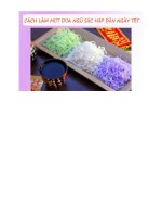 Cách làm mứt dừa ngũ sắc theo phương pháp mới