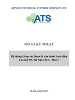 Hệ thống giám sát quản lý vận hành lưới điện cao thế TP  hà nội (OCC   HGC)