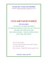 skkn xây dựng và sử dụng hệ thống câu hỏi, bài tập rèn luyện năng lực sáng tạo cho học sinh trong dạy học phần sinh thái học chương trình chuyên trung học phổ thông 