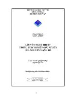 Lời văn nghệ thuật trong truyện dài giấc mơ bên gốc vú sữa của nguyễn thị mạnh hà