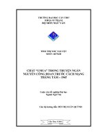 Chất  umua  trong truyện ngắn nguyễn công hoan trước cách mạng tháng tám   1945