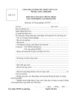 Đơn xin cấp giấy chứng nhận gây nuôi động vật hoang dã