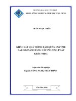 Khảo sát quá trình bảo quản enzyme naringinase bằng các phương pháp khác nhau