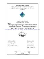 Xây dựng hệ thống quản lý và cảnh báo dịch cúm gia cầm, lở mồm long móng ở bạc liệu   sử dụng công nghệ GIS