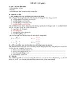 Đề thi thử học kì I môn Vật Lý 8  đề số 2