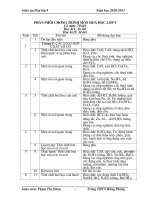 Phân phối chương trình Hóa học lớp 8, lớp 9