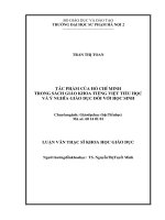 Tác phẩm của hồ chí minh trong sách giáo khoa tiếng việt tiểu học và ý nghĩa giáo dục đối với học sinh (LV01145)