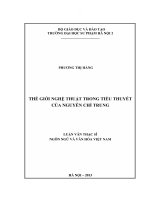 Thế giới nhân vật trong tiểu thuyết của nguyễn chí trung  (LV00928)