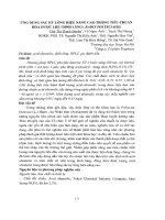 Ứng dụng sắc ký lỏng hiệu năng cao trong tiêu chuẩn hóa dược liệu đinh lăng (radix polysciasis) 