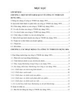 ĐÁNH GIÁ KHÁI QUÁT về TÌNH HÌNH HOẠT ĐỘNG của CÔNG TY TNHH xây DỰNG 189a  