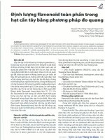 Định lương flavonoid toàn phần trong hạt cần tây bằng phương pháp đo quang 