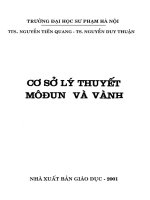 cơ sở lý thuyết mô đun và vành