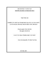 Nghiên cứu chế tạo tổ hợp phát quang lai vô cơ  hữu cơ ứng dụng cho mục đích chiếu sáng thể rắn (LV01167)