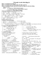 Dạy HS lớp 5 lên 6 chia động từ 