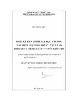 Thiết kế tiến trình dạy học chương các định luật bảo toàn (vật lý 10) theo quan điểm của lý thuyết kiến tạo (LV00761)