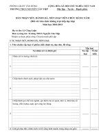 PHIẾU ĐÁNH GIÁ GV   NV