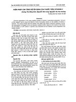 Biện pháp làm tăng độ ổn định của thuốc tiêm vitamin c  