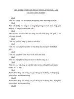 CÂU hỏi đề CƯƠNG ôn THI AN TOÀN LAO ĐỘNG và môi TRƯỜNG CÔNG NGHIỆP 