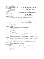 ĐÈ TOÁN ÔN TẬP VÀO PTTH 10