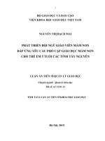 LATS Phát triển đội ngũ giáo viên mầm non đáp ứng yêu cầu phổ cập giáo dục mầm non cho trẻ em 5 tuổi các tỉnh Tây Nguyên