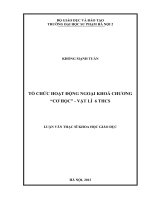 Tổ chức hoạt động ngoại khóa chương cơ học   vật lí 6 THCS (LV01135)