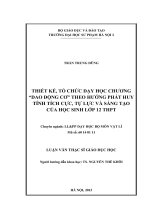 Thiết kế, tổ chức dạy học chương dao động cơ theo hướng phát huy tính tích cực, tự lực và sáng tạo của học sinh lớp 12 T
