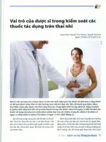 vai trò của dược sĩ trong kiểm soát các thuốc tác dụng trên thai nhi (bài dịch) 