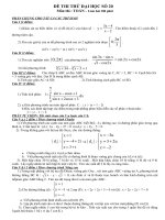 Đề và đáp án thi thử ĐH số 20