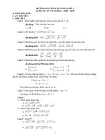 TÀI LIỆU ÔN TẬP MÔN TOÁN 9