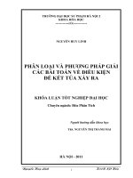 Phân loại và phương pháp giải các bài toán về điều kiện để kết tủa xảy ra (KL03377)