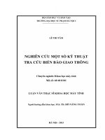 Nghiên cứu một số kỹ thuật tra cứu biển báo giao thông (LV01131)