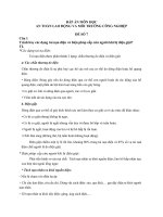 ĐÁP án HOC PHẦN AN TOÀN LAO ĐỘNG và môi TRƯỜNG CÔNG NGHIỆP 