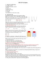 Đề thi thử học kì I môn Vật Lý 8  đề số 13