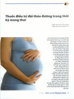 Thuốc điều trị đái tháo đường trong thời kỳ mang thai (bài dịch) 