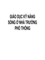 Giáo dục kỷ năng sống cho học sinh ở nhà trương phổ thông