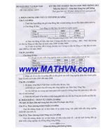 Đề thi tốt nghiệp THPT Địa lý 2011