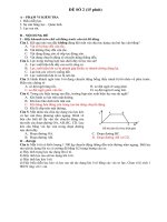 Đề thi thử học kì I môn Vật Lý 8  đề số 12