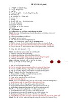 Đề thi thử học kì I môn Vật Lý 8  đề số 1