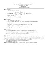 ĐỀ & ĐÁP ÁN THI THỬ VÀO 10 ( 11 12)