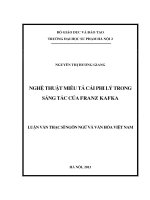 Nghệ thuật miêu tả cái phi lý trong sáng tác của franz kafka (LV00922)