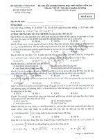 đề và đáp án tốt nghiệp thpt môn vật lý mã đề 642