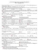 Đề & đáp án tham khảo Vật lý TN THPT 2011