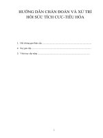 HƯỚNG dẫn CHẨN đoán và xử TRÍ hồi sức TÍCH cưc TIÊU hóa 