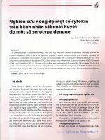Nghiên cứu nồng độ một số cytokin trên bệnh nhân sốt xuất huyết do một số serotype dengue 