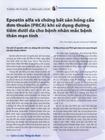 Epoetin alfa và chứng bất sản hồng cầu đơn thuần (PRCA) khi sử dụng đường tiêm dưới da cho bệnh nhân mắc bệnh thận mạn tính  