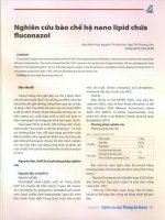 Nghiên cứu bào chế hệ nano lipid chứa fluconazol 
