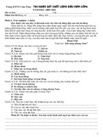 Khảo sát chất lượng đầu năm  khối 6