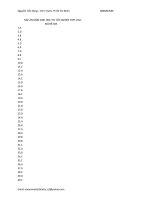 ĐÁP ÁN ĐỀ THI TN MÔN SINH 2011