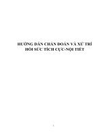 HƯỚNG dẫn CHẨN đoán và xử TRÍ hồi sức TÍCH cực nội TIẾT